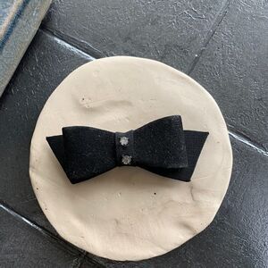 Vintage Felt Bow Dress clip, Unmarked